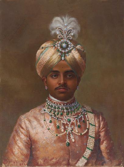 Krishna Raja Wadiyar IV Portrait of Maharaja Sir Sri Krishnaraja Wodeyar Bahadur oil painting image